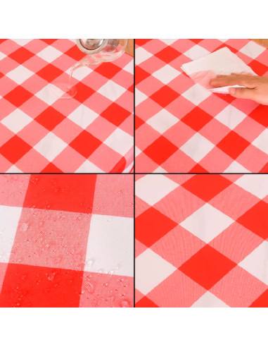 Mantel Picnic Cuadros Rojo 137x90 cm al Mayoreo | LHESH
