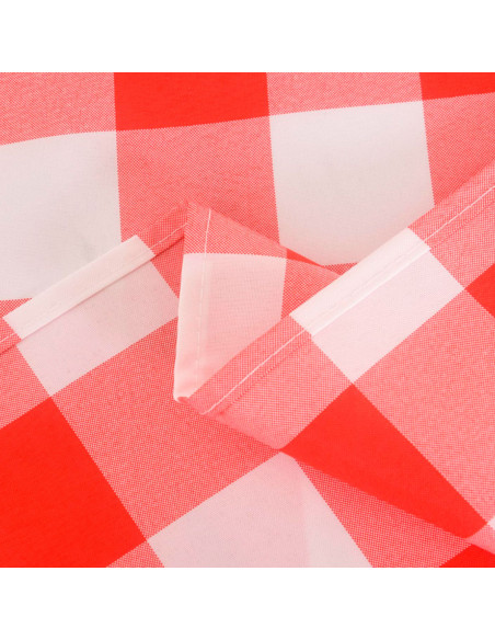 Mantel Picnic Cuadros Rojo 137x90 cm al Mayoreo | LHESH