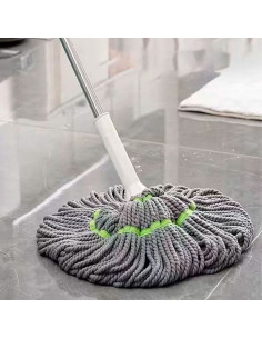 Trapeador Giratorio de Microfibra Gris al Mayoreo | LHESH 2