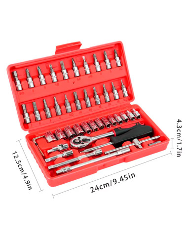 Set de Herramientas Mecánicas 46 Piezas al Mayoreo | LHESH