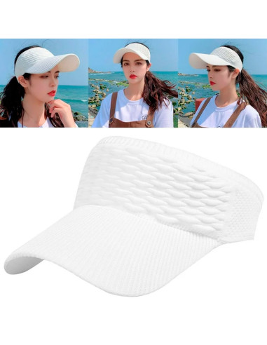 Gorra Visera Deportiva para Mujer Blanca al Mayoreo | LHESH