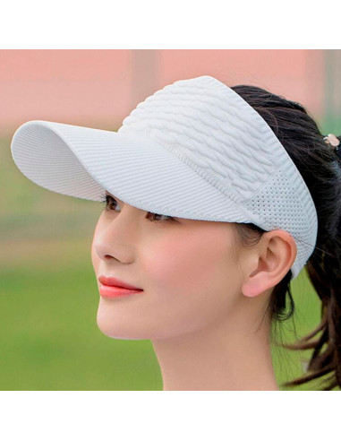 Gorra Visera Deportiva para Mujer Blanca al Mayoreo | LHESH