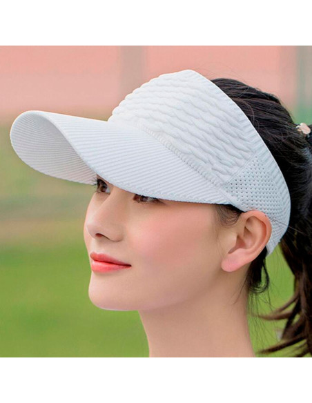 Gorra Visera Deportiva para Mujer Blanca al Mayoreo | LHESH