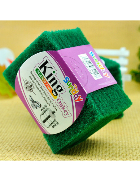 Fibra Verde Abrasiva 12x8 cm al Mayoreo | LHESH