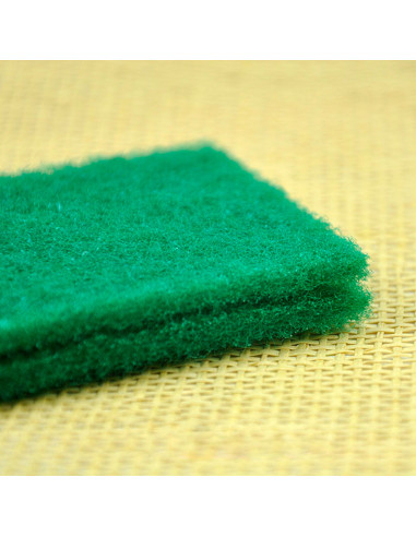 Fibra Verde Abrasiva 12x8 cm al Mayoreo | LHESH