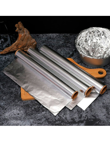 Papel Aluminio en Rollo 5 m x 30 cm al Mayoreo | LHESH