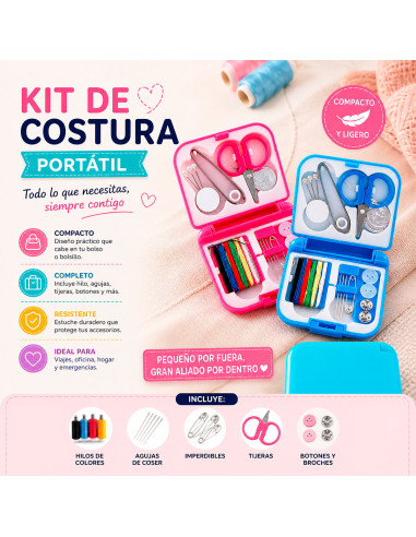 Kit de Costura Portátil con Estuche al Mayoreo | LHESH