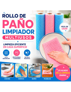 Rollo de Paño Limpiador Multiusos al Mayoreo | LHESH