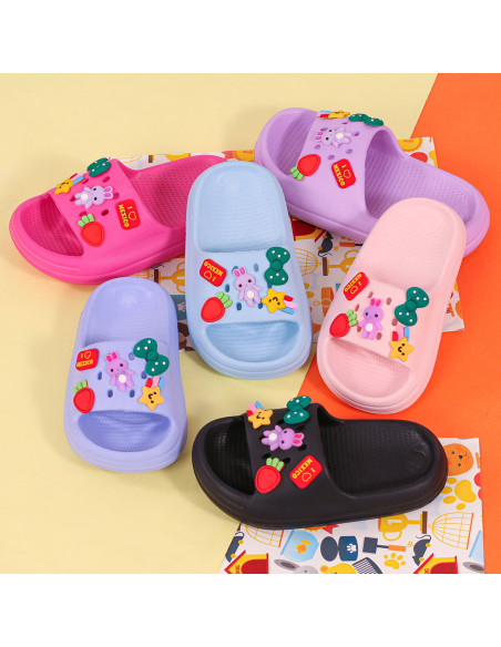 Sandalias Slide para Niñas con Dijes al Mayoreo | LHESH