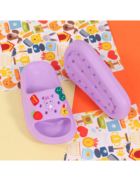 Sandalias Slide para Niñas con Dijes al Mayoreo | LHESH