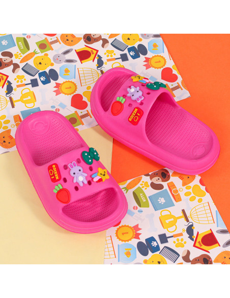 Sandalias Slide para Niñas con Dijes al Mayoreo | LHESH