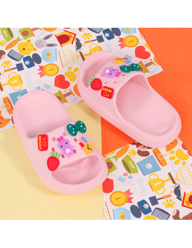 Sandalias Slide para Niñas con Dijes al Mayoreo | LHESH