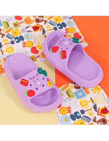 Sandalias Slide para Niñas con Dijes al Mayoreo | LHESH