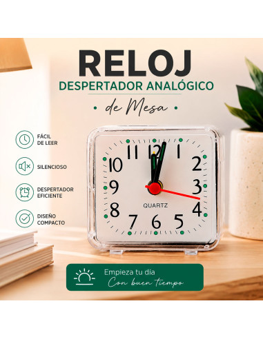 Reloj Despertador Analógico Compacto al Mayoreo | LHESH
