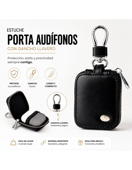 Estuche Porta Audífonos con Llavero al Mayoreo | LHESH