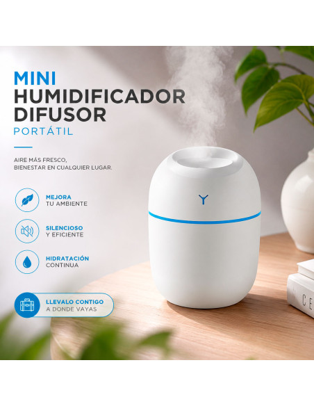 Mini Humidificador Portátil Blanco al Mayoreo | LHESH