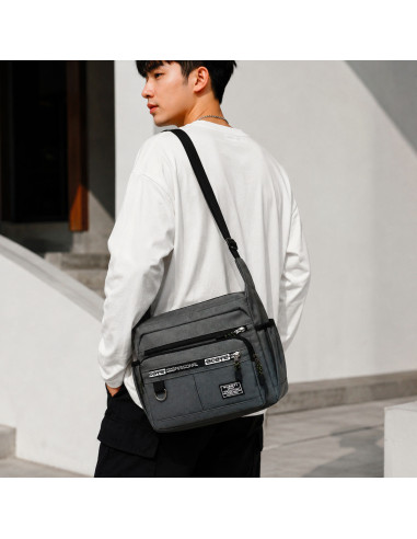 Bolsa Bandolera Unisex Gris al Mayoreo | LHESH