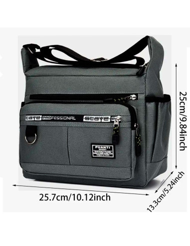 Bolsa Bandolera Unisex Gris al Mayoreo | LHESH