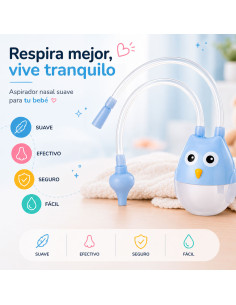 Aspirador Nasal Manual para Bebé Azul al Mayoreo | LHESH