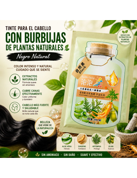Tinte con Burbujas Negro Natural al Mayoreo | LHESH