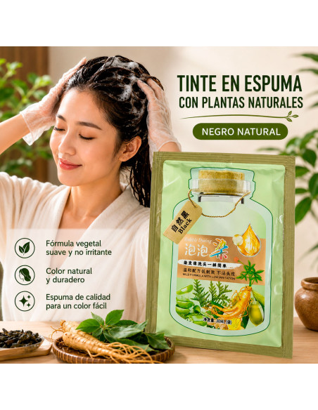 Tinte con Burbujas Negro Natural al Mayoreo | LHESH