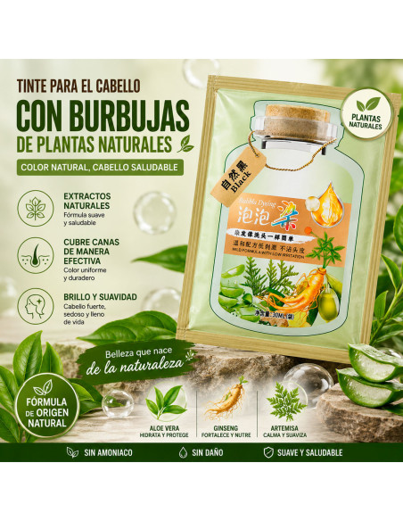Tinte con Burbujas Negro Natural al Mayoreo | LHESH