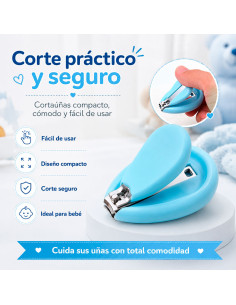 Cortaúñas Ergonómico para Bebé Azul al Mayoreo | LHESH