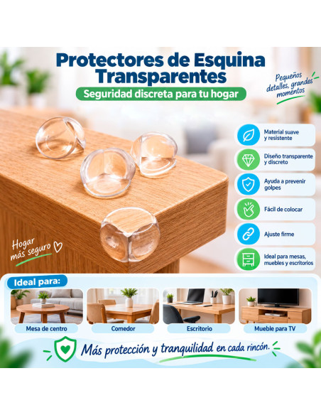 Protector Esquinas Muebles 4 Piezas al Mayoreo | LHESH