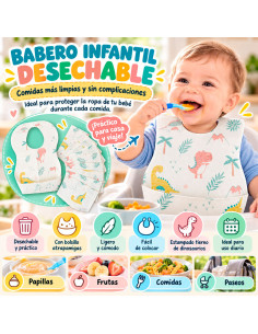 Babero Desechable Dinosaurios al Mayoreo | LHESH
